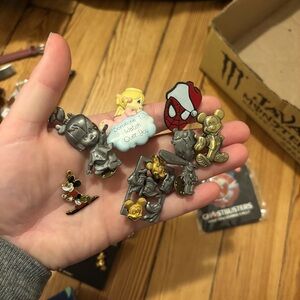 Lot of vintage Disney jewelry and pins